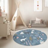 Mila Home Modra pralna otroška preproga ø150 cm Forest Land – | Shoptok.si