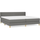 Maison Chic Box spring postelja - Vzmetna postelja z vzmetnico temno siva 200x200 cm blago SL7651, (21902258) | Shoptok.si