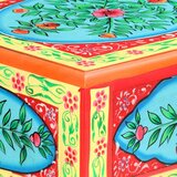  Ručno obojeni konzolni stol 80x35x75 cm od masivnog drva manga | shoptok.hr