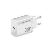 USB punjač Type-C fast charger, ESPERANZA QUICK POWER CHARGER 20W USB-C PD, WHITE, EZC104W  USB punjač Type-C fast charger, ESPERANZA QUICK POWER CHARGER 20W USB-C PD, WHITE, EZC104W Slike