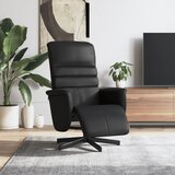 Maison Chic Naslanjač - Relax naslanjač z naslonom za noge črno umetno usnje, (22040169) | Shoptok.si
