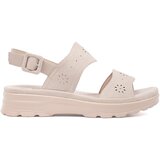 GOODIN Light beige lightweight sandals with a thick sole Cene