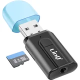 USB Bluetooth avdio adapter z 3.5mm Jack in režo za micro-SD kartico, Črna, (5000220114)
