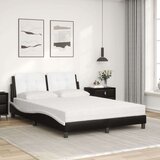  Krevet s madracem crno-bijeli 140 x 200 cm od umjetne kože | shoptok.hr