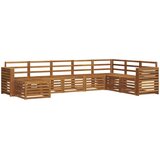 Set vanjskih sofa 8 kom. Prirodna Smeđa 310 x 191,5 x 73 cm | Shoptok.si