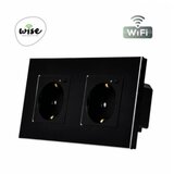 Wise wifi pametna utičnica, modularna dupla - aluminijumski panel - 16A Cene