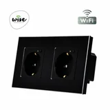 wifi pametna utičnica, modularna dupla - aluminijumski panel - 16A