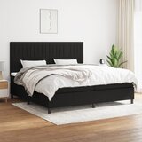  The Living Store Box spring postelja z vzmetnico črn 200x200 cm blago - Box Spring Postelja, (21457865) Cene