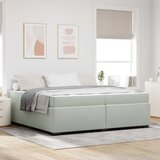  Krevetna konstrukcija Svijetlo siva 200 x 200 cm tkanina | shoptok.hr