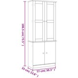 Staklena vitrina ALTA bijela 77x35x186,5 cm od masivne borovine | Eponuda.ba