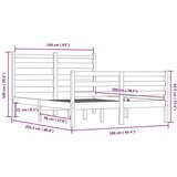  Posteljni okvir iz trdne borovine 160x200 cm, (20685156) | Shoptok.si