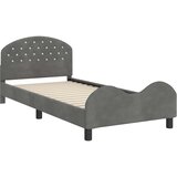 Krevet za djecu s uzglavljem Tamnosiva 80 x 200 cm Baršun | shoptok.hr