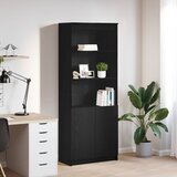 vidaXL Visoka omara črni hrast 70x35x180 cm inženirski les Cene