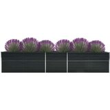 vidaXL Povišena vrtna gredica pocinčani čelik 400x80x77 cm antracit | shoptok.hr