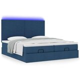 vidaXL otomanski okvir kreveta s madracima plavi 180x200cm od tkanine | shoptok.hr
