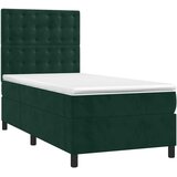 Box spring krevet s madracem tamnozeleni 100x200 cm baršunasti | shoptok.hr