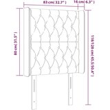  Uzglavlje s ušima plavo 83x16x118/128 cm od tkanine | shoptok.hr