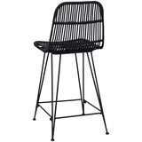 Barska stolica 2 pcs Crna 44 x 54 x 96 cm Ratan i Čelik | shoptok.hr