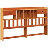 vidaXL Uzglavlje sa spremištem voštano smeđe 200cm od masivne borovine | shoptok.hr