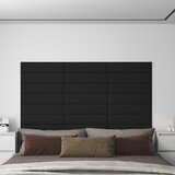  Zidna uzglavlja 12 pcs Crna 60 x 15 cm tkanina | shoptok.hr