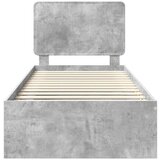  Okvir za krevet s uzglavljem Betonska siva 90 x 190 cm | shoptok.hr