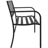  Vrtna klupa 119 cm crna čelična | Eponuda.com