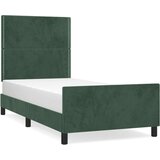  Posteljni okvir z vzglavjem temno zelen 100x200 cm žamet, (20902828) | Shoptok.si