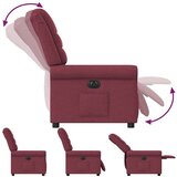  Električni naslonjač od tkanine crvena boja vina | shoptok.hr