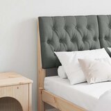 vidaXL Tapecirano vzglavje Temno siva 120 cm Masivno borovo les | Shoptok.si