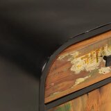  Komoda 140 x 35 x 70 cm od masivnog obnovljenog drva i metala | shoptok.hr
