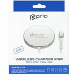 Prio 15W bežični punjač MagSafe (USB C) srebrni | shoptok.hr