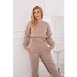 Kesi Insulated set with a short sweatshirt dark biege | shoptok.hr