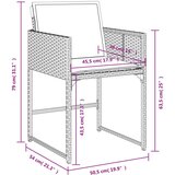  5-dijelni vrtni blagovaonski set sivi od poliratana | shoptok.hr