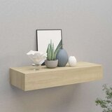 vidaXL zidna polica s ladicom boja hrasta 60 x 23,5 x 10 cm MDF Cijene