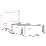  Okvir za krevet od masivne borovine 90x190 cm 3FT jednokrevetni | shoptok.hr