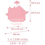 Dalber 64592 - Dečiji luster LITTLE UNICORN 1xE27/15W/230V | Eponuda.com