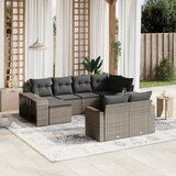  10-dijelni set vrtnih sofa od poliratana s jastucima sivi | shoptok.hr
