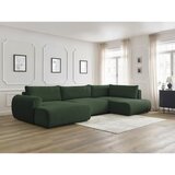 Bobochic Paris Tamno zelena sklopiva kutna garnitura od samta (s lijevim kutom/u obliku slova "U") Lucien – | shoptok.hr