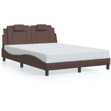  Okvir za krevet s uzglavljem smeđi 120x200 cm od umjetne kože | shoptok.hr