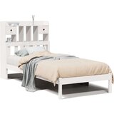 vidaXL Knjižna postelja brez ležišča bela 90x200 cm trdna borovina | Shoptok.si