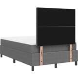 Box Spring Krevet s Madracem i LED Svjetlom Svijetlo Siva 120x200 cm Tkanina od žakarda | shoptok.hr