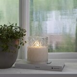 Star Trading Bijela LED voštana svijeća u Flamme Romb staklu, visina 12,5 cm Cijene