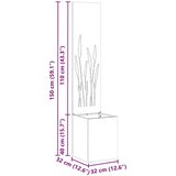 vidaXL Vrtni Sadič s Dekorativnom Pločom Srebrno 32 x 140 cm | shoptok.hr