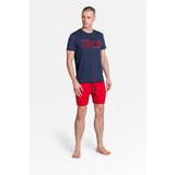 Henderson oxford pajamas 38285-59X navy blue-red Cene