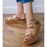 Gemre Golden sandals with buckles on straps Orinos | shoptok.hr