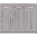  Komoda sivog hrasta sonome 91x28x75 cm od konstruiranog drva | shoptok.hr