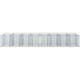  Gabionska dvignjena postelja 3 pcs Srebrna, (5000218332) | Shoptok.si