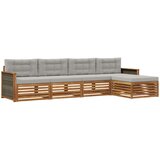 vidaXL Zunanja garnitura za sedenje 5 pcs Naravna in svetlo siva, (5000281661) | Shoptok.si