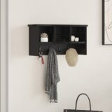 vidaXL Nadwyčajna obešalnik za plašče Črni hrast 50 x 16 x 26 cm | Shoptok.si
