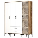 Hanah home kumsal stp - walnut, white walnutwhite wardrobe | ePonuda.com
